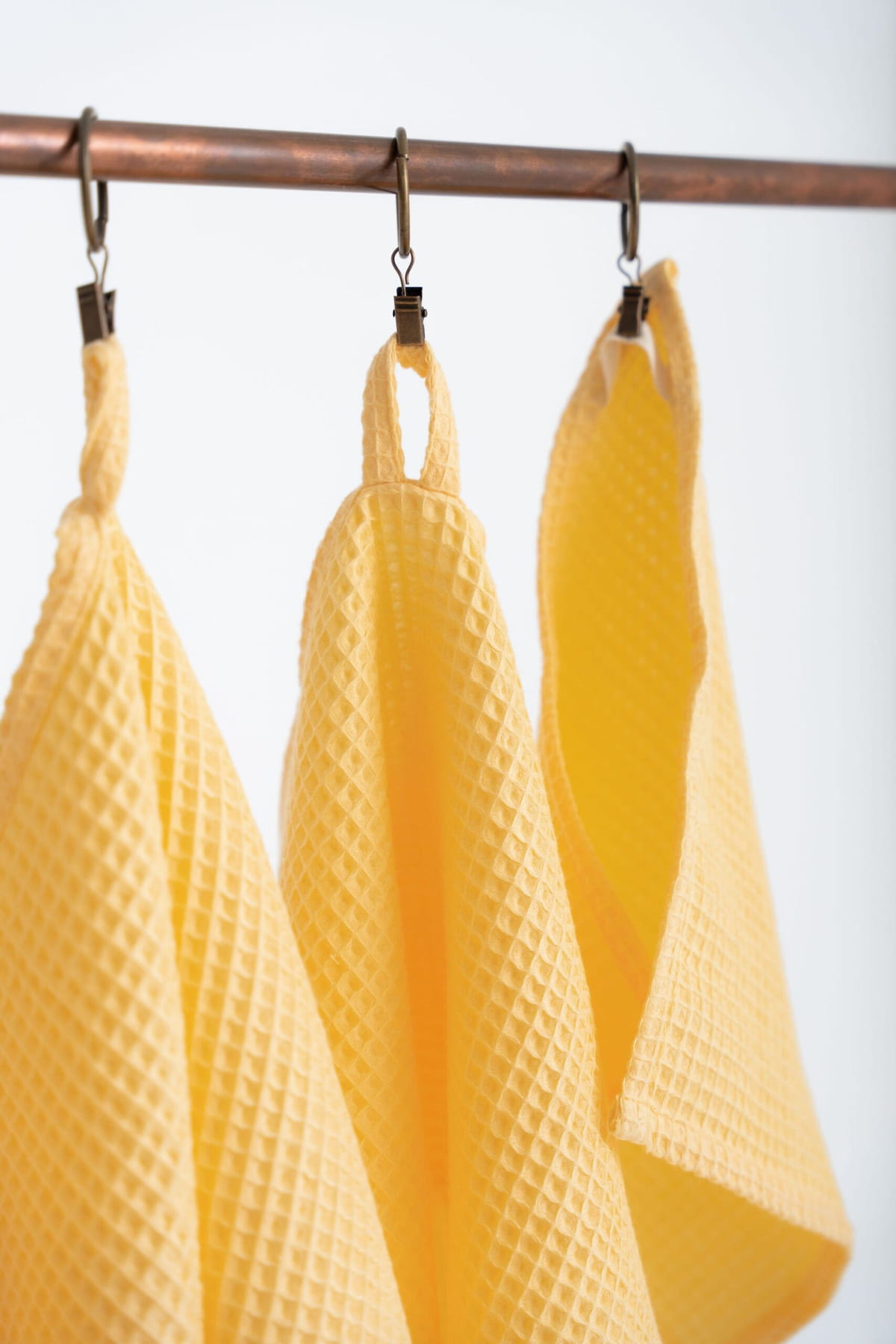 Organic Waffle Cotton Towel – Gelb – Set alle Größen