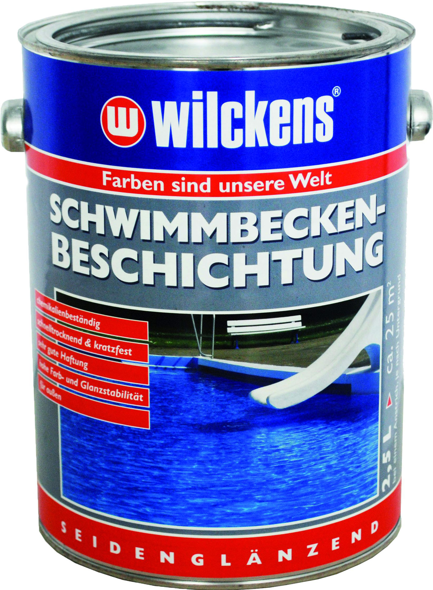 Pool Streichfolie blau Schwimmbecken-Beschichtung Poolfarbe Betonbecken