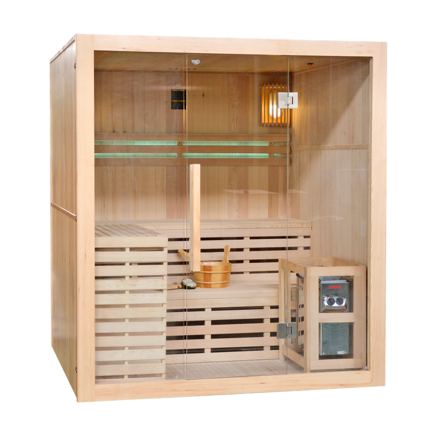ILMA – finnische Sauna aus Hemlockholz