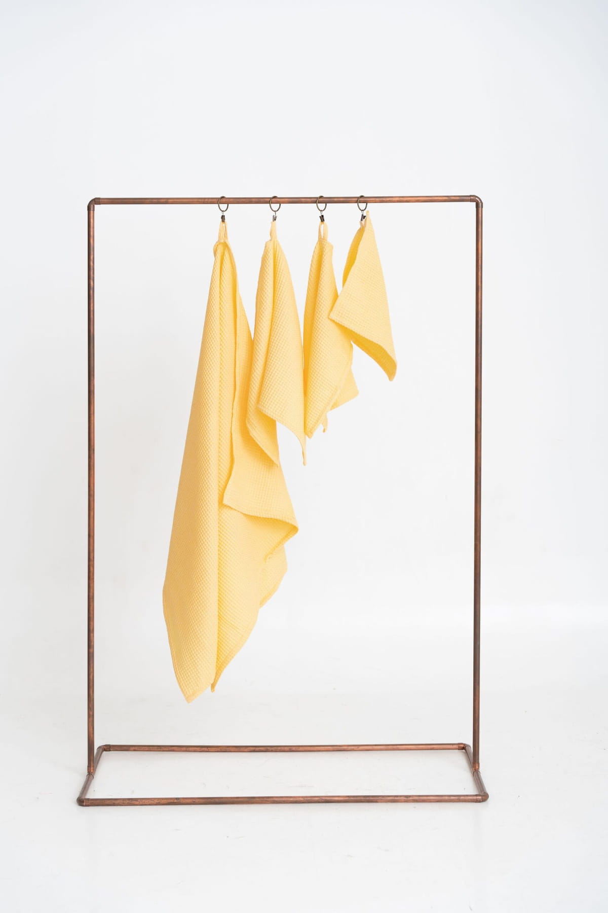 Organic Waffle Cotton Towel – Gelb – Set alle Größen