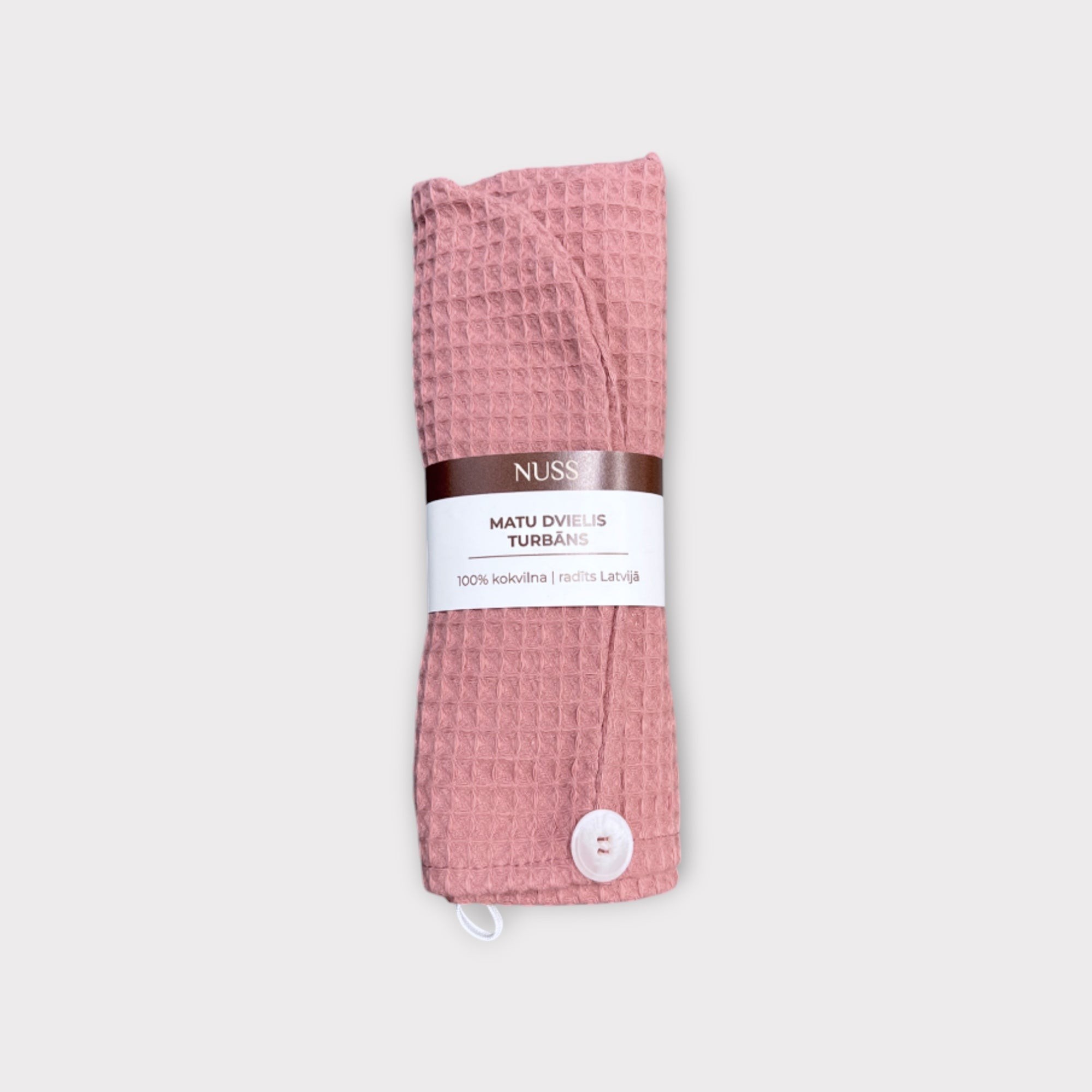 Cotton Waffle Hair Towel/Turban – Beige