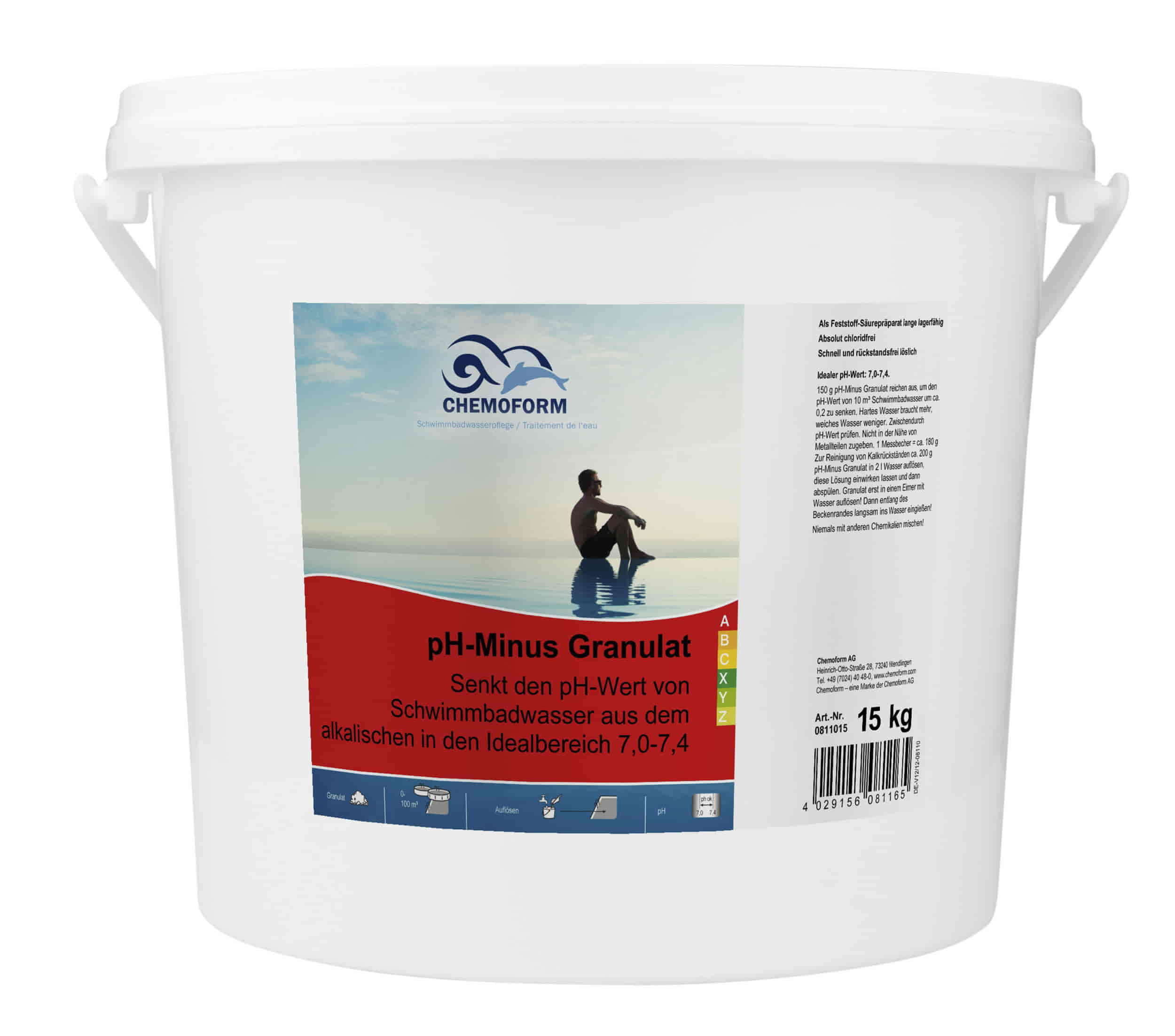 pH-Minus Granulat 15 kg pH-Regulierung Pool pH-