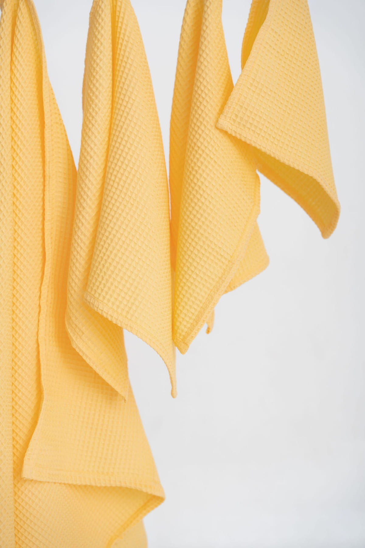 Organic Waffle Cotton Towel – Gelb – Set alle Größen