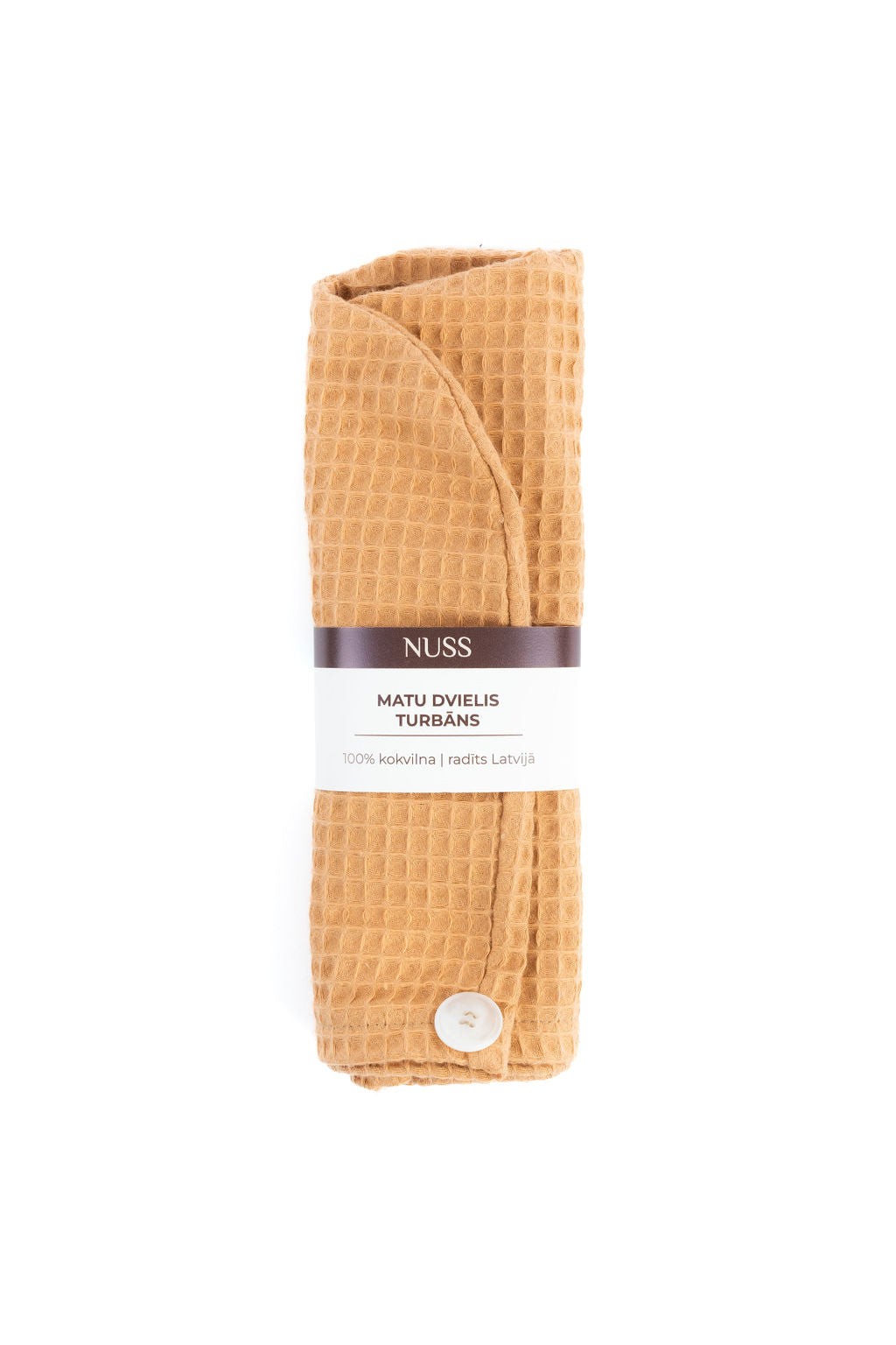 Cotton Waffle Hair Towel/Turban – Beige